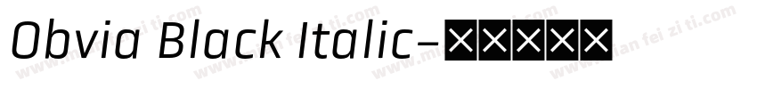 Obvia Black Italic字体转换